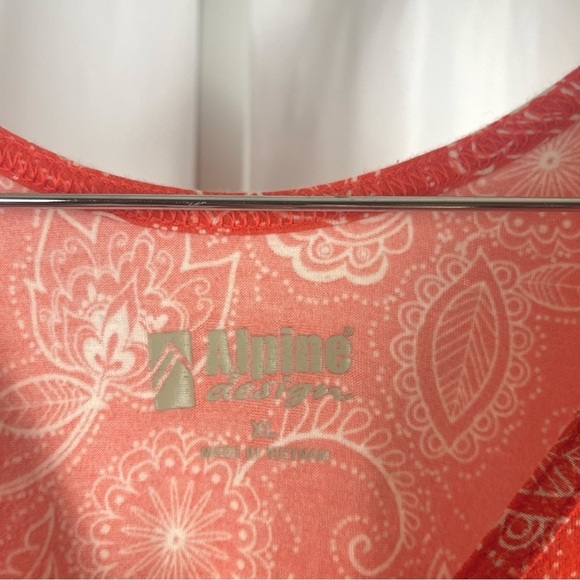 Alpine Design XL Boho Print Filigree Modest Boxy Tank Top Summer Vacation - Picture 3 of 6